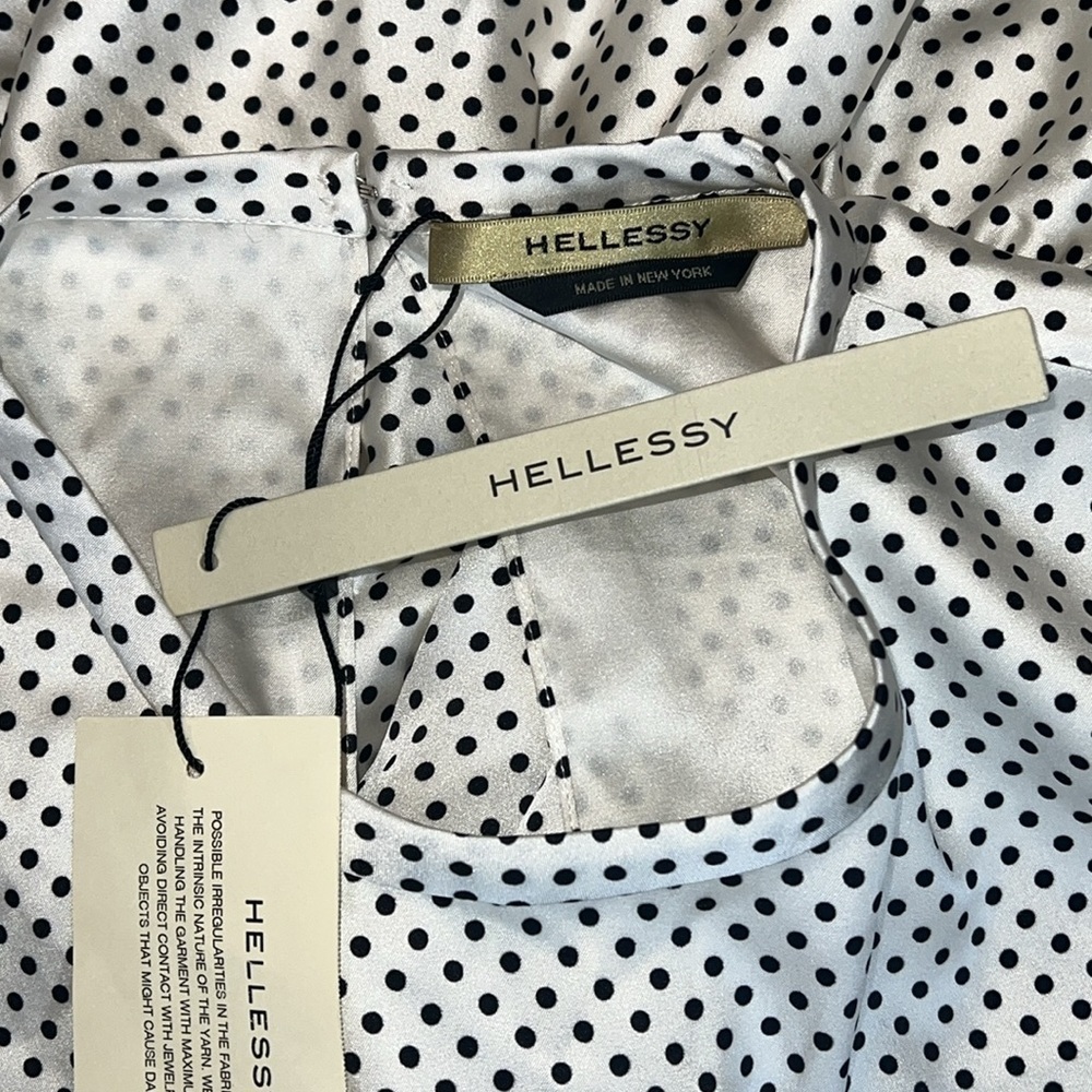 NWT Hellessy Ravena BNW Polka Dot Ruffle Hem Dress Size 8 - Picture 9 of 12